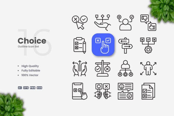 Choice Icons for Modern Design Projects