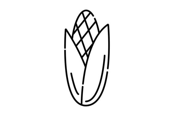 Corn Simple Black Line Icon: A Minimalist Design for Modern Applications