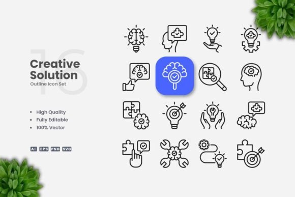 Creative Solution Icons: A Versatile Tool for Every Project