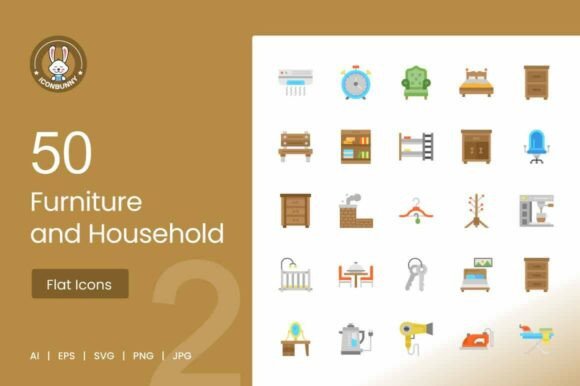 Discover the Power of Multicolor Furniture Household Icons for Modern Design