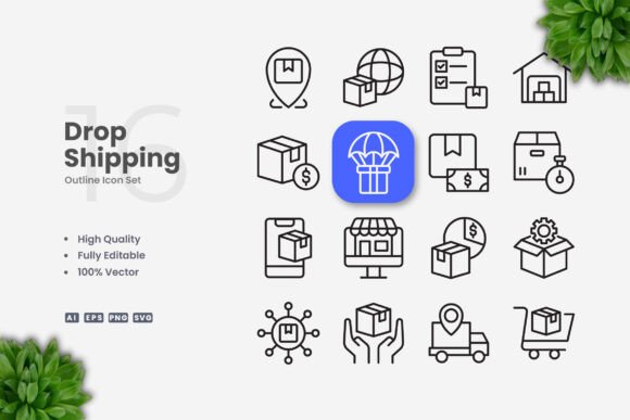 Drop Shipping Icons: A Versatile Solution for Modern Design Needs