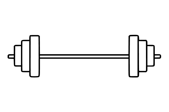 Dumbbell Weight Line Art Clip Art