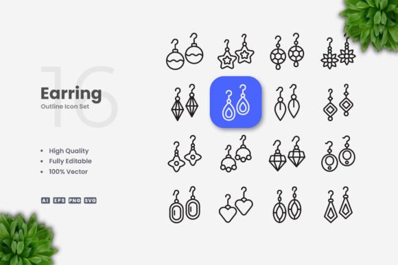 Earring: Simple and Clean Icon Design