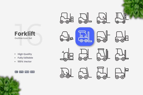 Enhancing Visual Communication with Forklift Icons