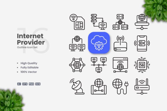 Internet Provider Icons: A Versatile Design Solution for Digital and Print Media