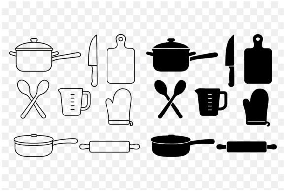 Kitchen Tools Icon Set: A Versatile Design Resource for Culinary Enthusiasts