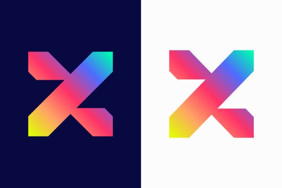 Letter X or Z Modern Shape Logo