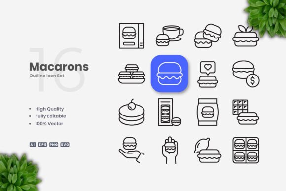 Macarons Icons: Simple and Clean Design