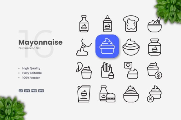 Mayonnaise Icons: A Versatile and Professional Icon Set for Designers
