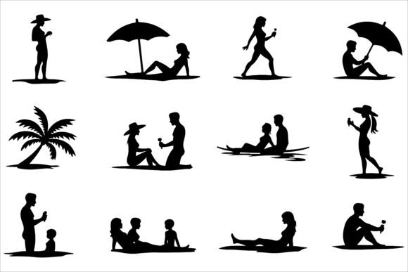 Ocean Summer Silhouette Graphics