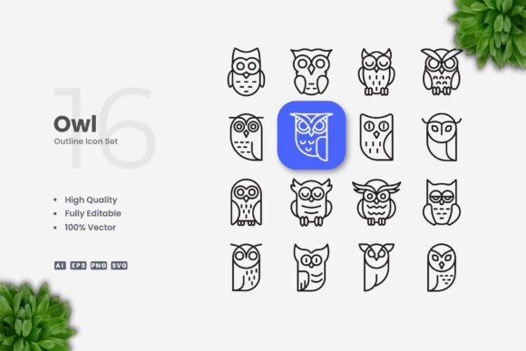 Owl Icons: Simple, Clean, and Versatile Design
