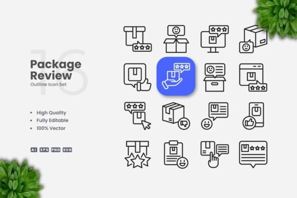 Package Review Outline Icons: A Versatile Design Solution for Modern Projects