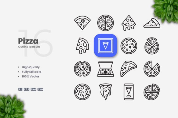Pizza Icons: A Versatile and Professional Design Solution