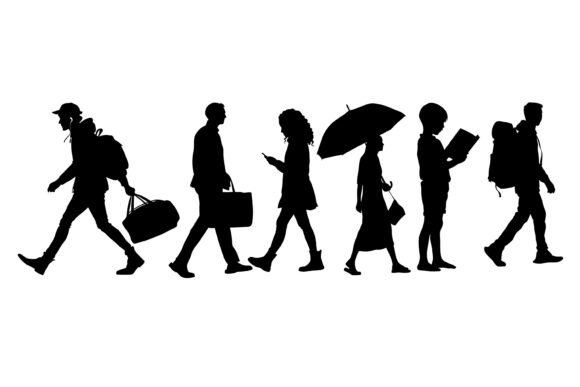 Random People Silhouettes Vector Art for Creative and Practical Use