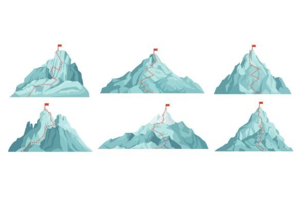 Route to Mountain Peak: Climbing to Success