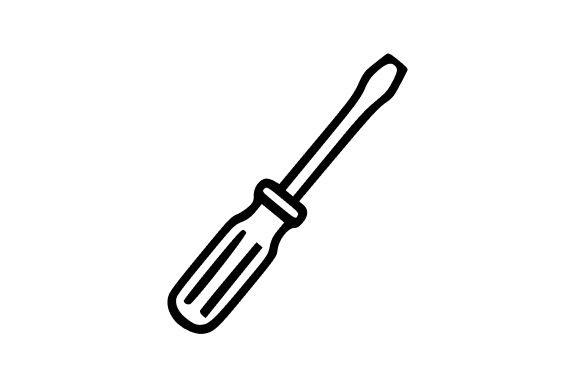 Screwdriver Line Art Clip Art