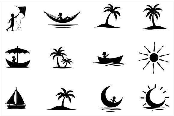 Vacation Paradise Silhouette Bundle: A Versatile Tool for Creative and Business Projects